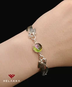 Helakka lusikkarannekoru lasilla vivahde